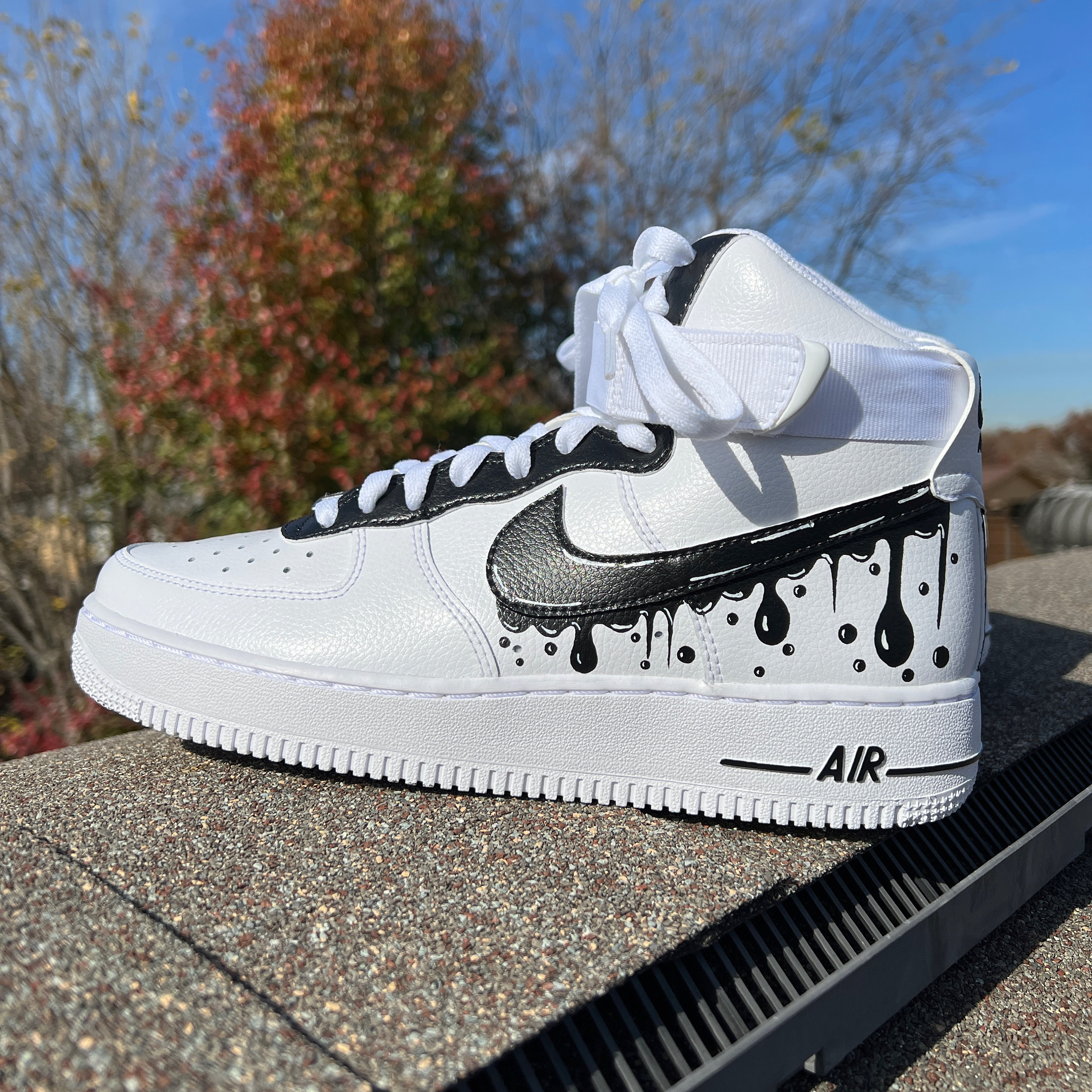 Custom Air Force 1 Mid/low X Drippy Black Edition Colours & 