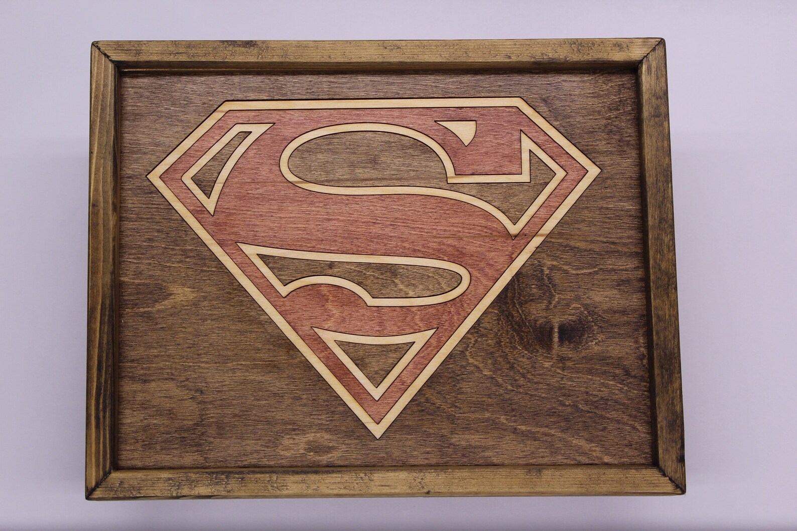 Superman Wooden Inlay Wall Art Etsy