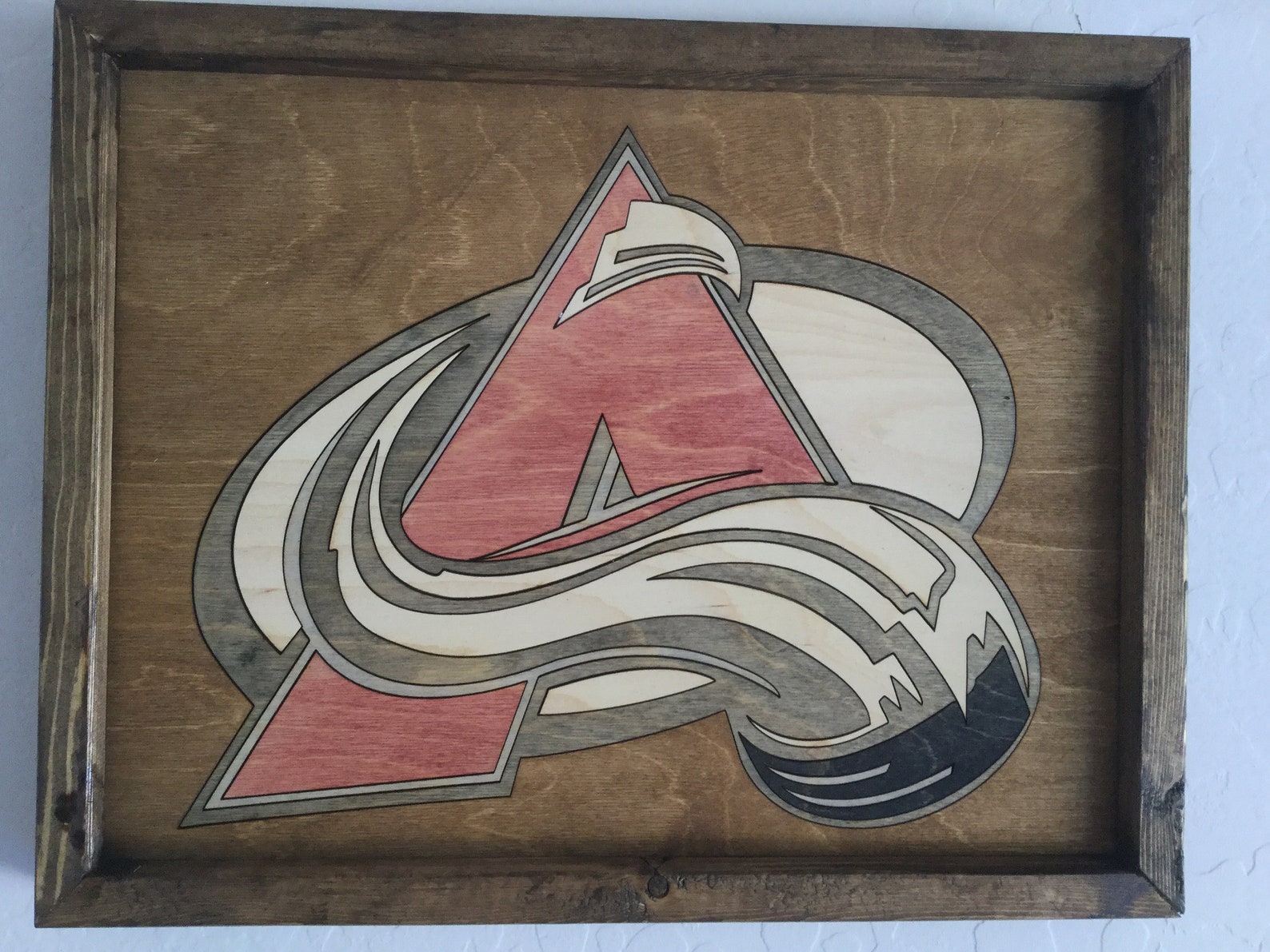 Colorado Avalanche Wooden Inlay Wall Art Etsy