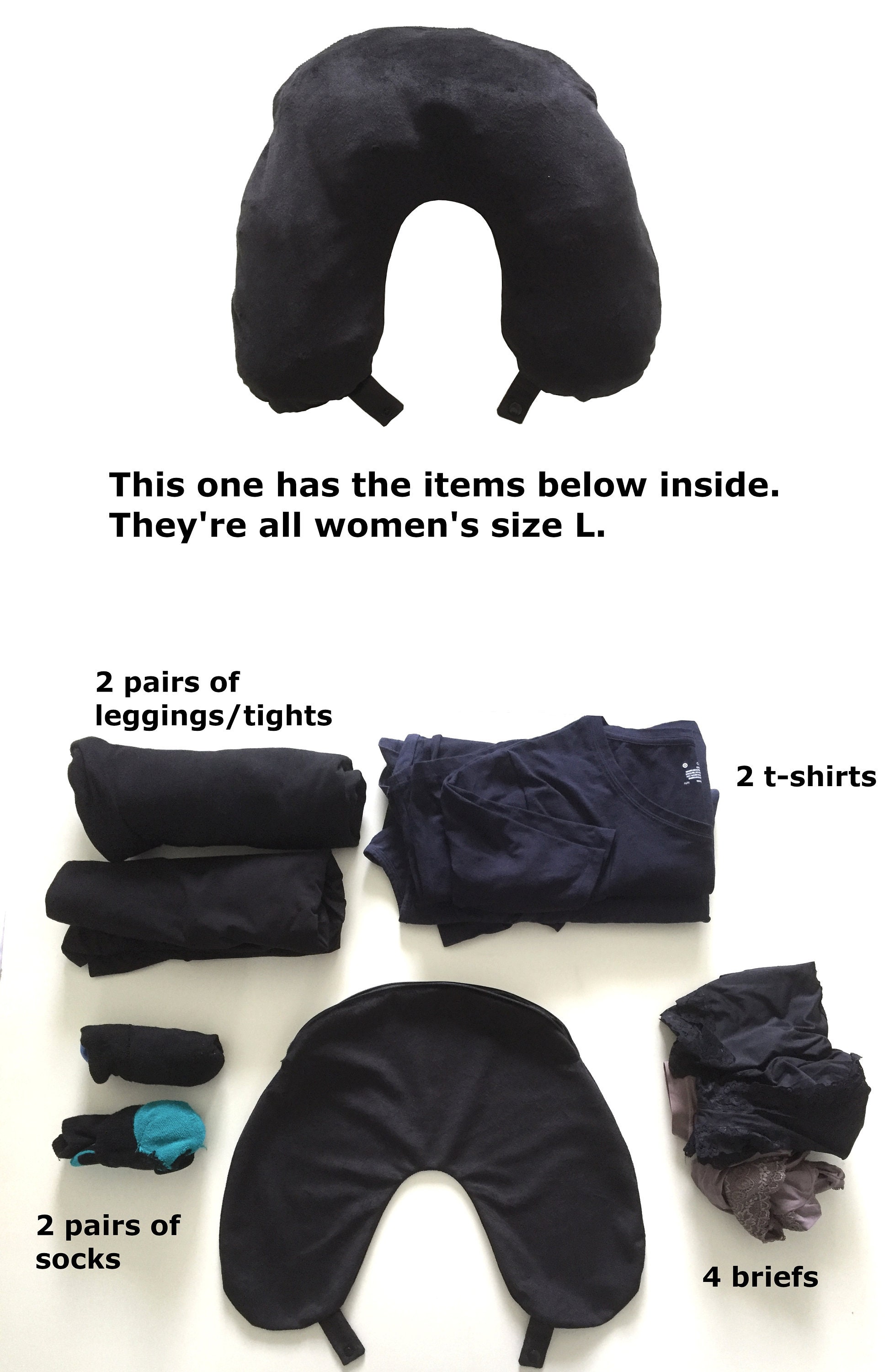  La almohada Nab (cuello y bolsa) se puede rellenar con ropa,  almacenamiento extra sin tarifas adicionales. Un equipaje de mano de viaje  gratis que se adapta a artículos de más de