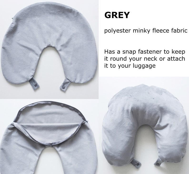 Empty Travel Neck Pillow Pillowcase Black Stuffable for Etsy