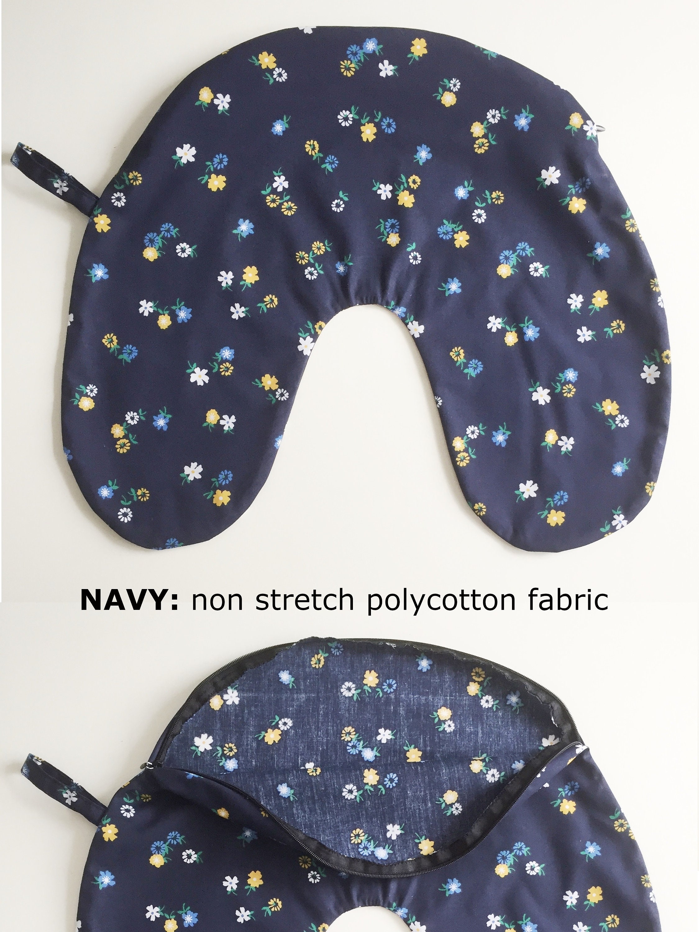 Empty Travel Neck Pillow Pillowcase Black Stuffable for Etsy