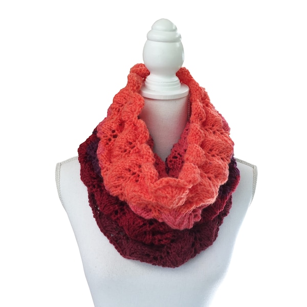Women's Warm Infinity Scarf / Hand Knitted Snood