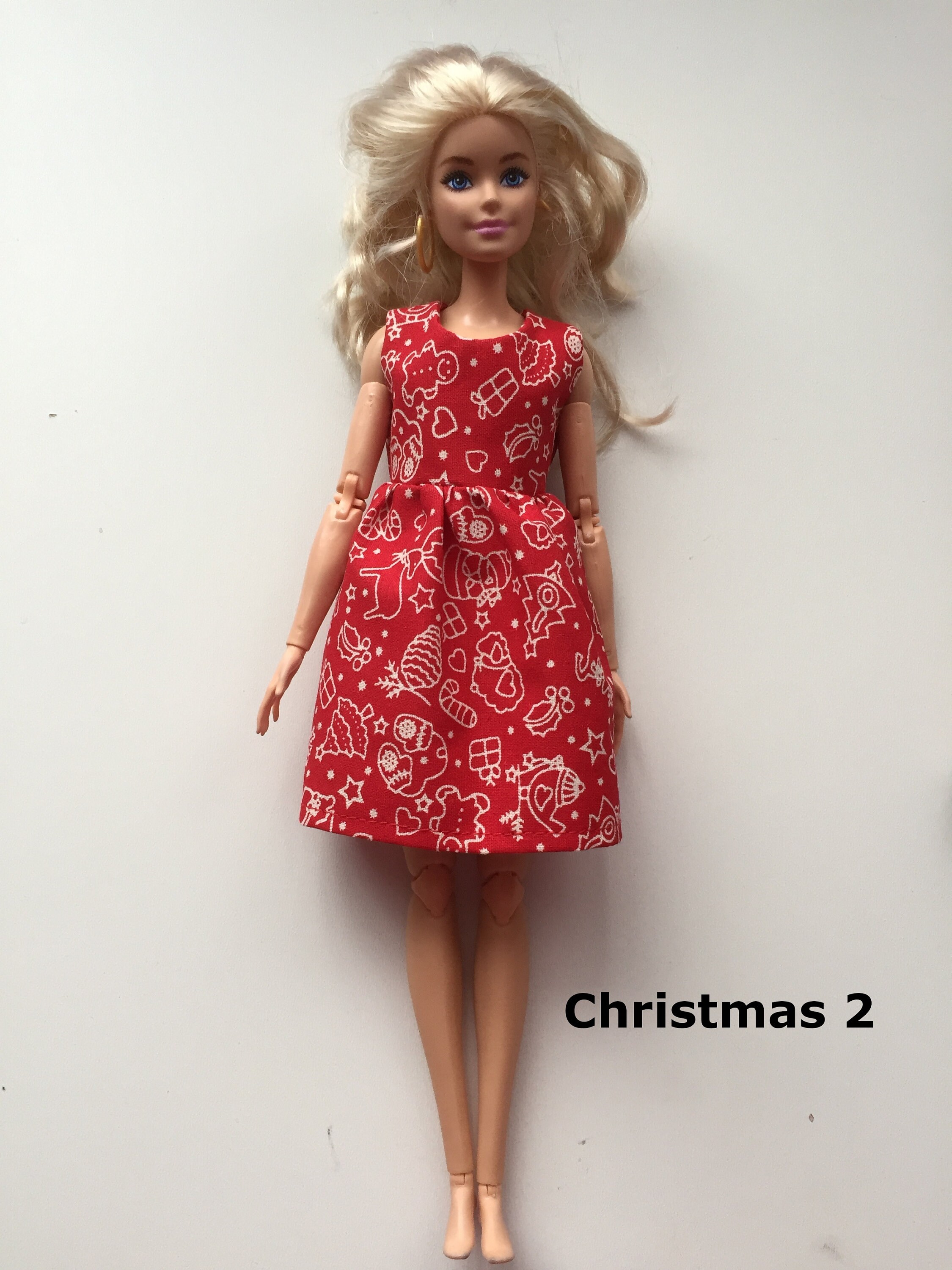 Barbie doll cheap christmas clothes