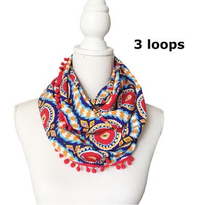 Women's Infinity Scarf for Spring Summer Autumn Fall viscose fabric made in Australia image 4