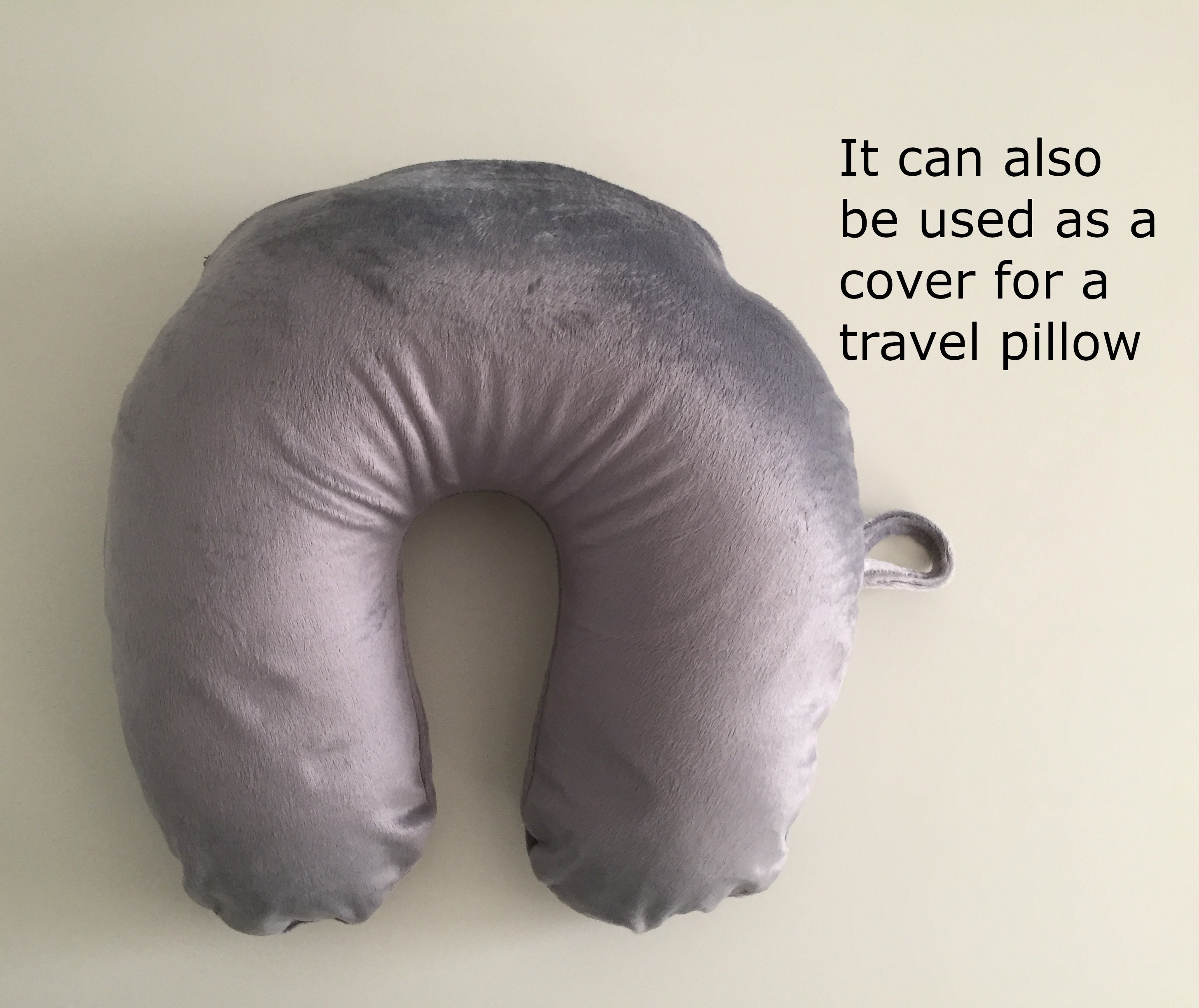 Empty Travel Neck Pillow Pillowcase Black Stuffable for Etsy Australia