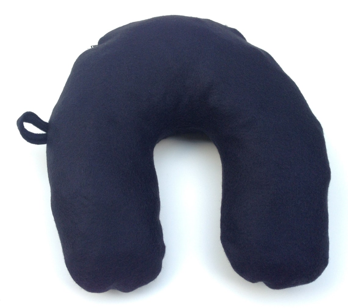 Empty Travel Neck Pillow Pillowcase Black Stuffable for Etsy UK