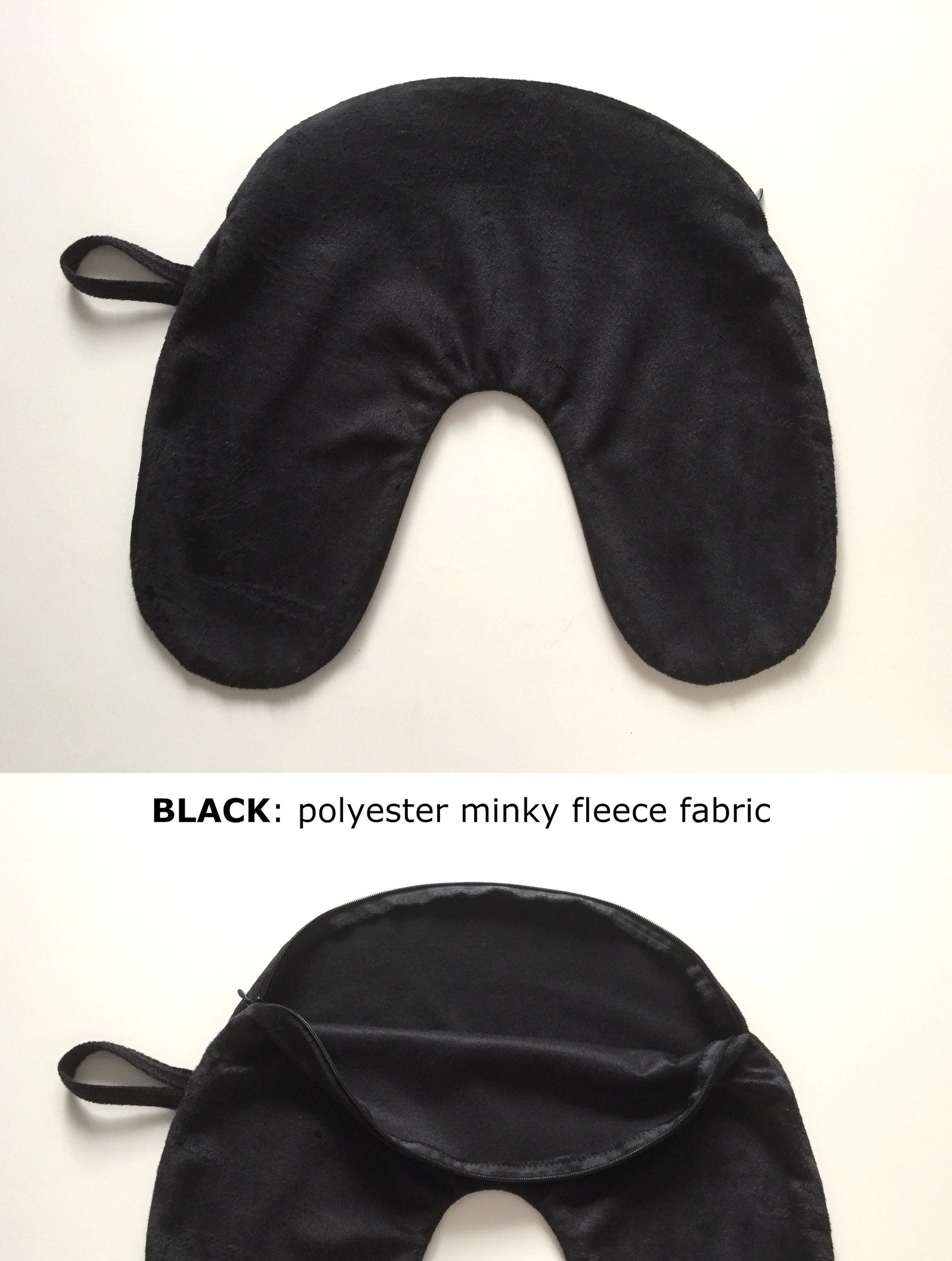 Empty Travel Neck Pillow Pillowcase Black Stuffable for Etsy