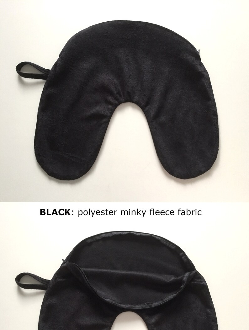 Empty Travel Neck Pillow Pillowcase Black Stuffable for Etsy