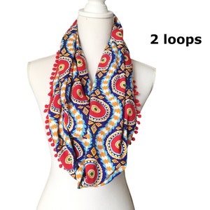 Women's Infinity Scarf for Spring Summer Autumn Fall viscose fabric made in Australia image 3