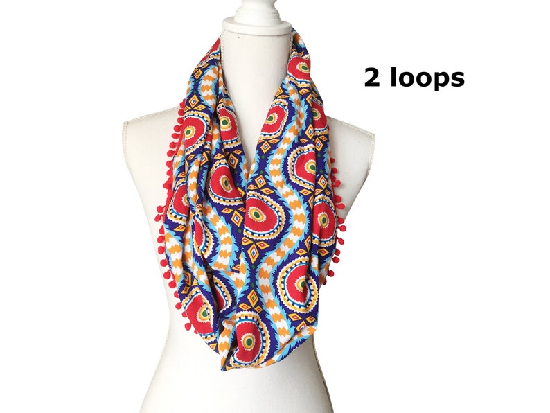 Women's Infinity Scarf for Spring Summer Autumn Fall viscose fabric made in Australia image 3