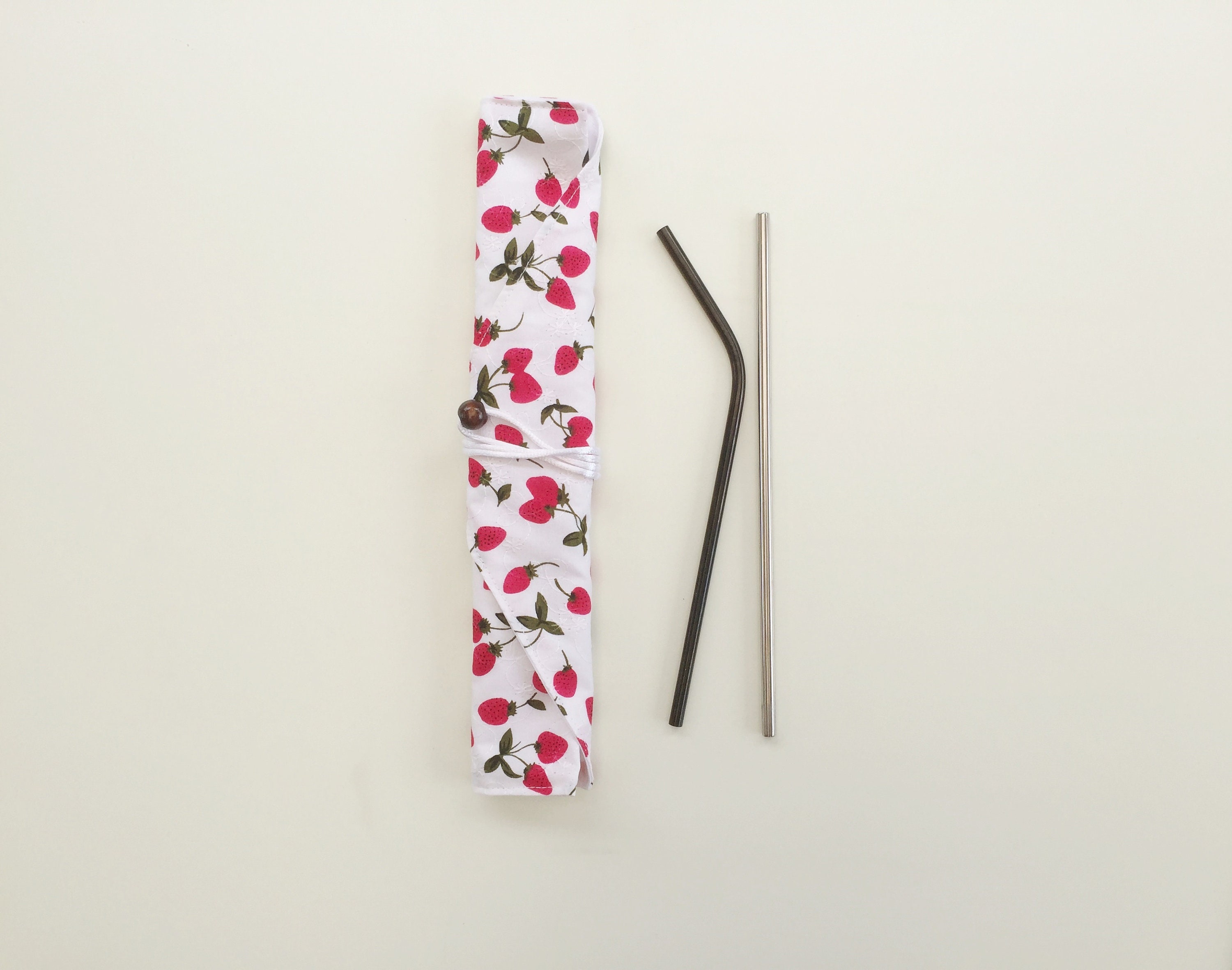 Reusable Straw Holder Cutlery Pouch Fabric Bag for Etsy Australia