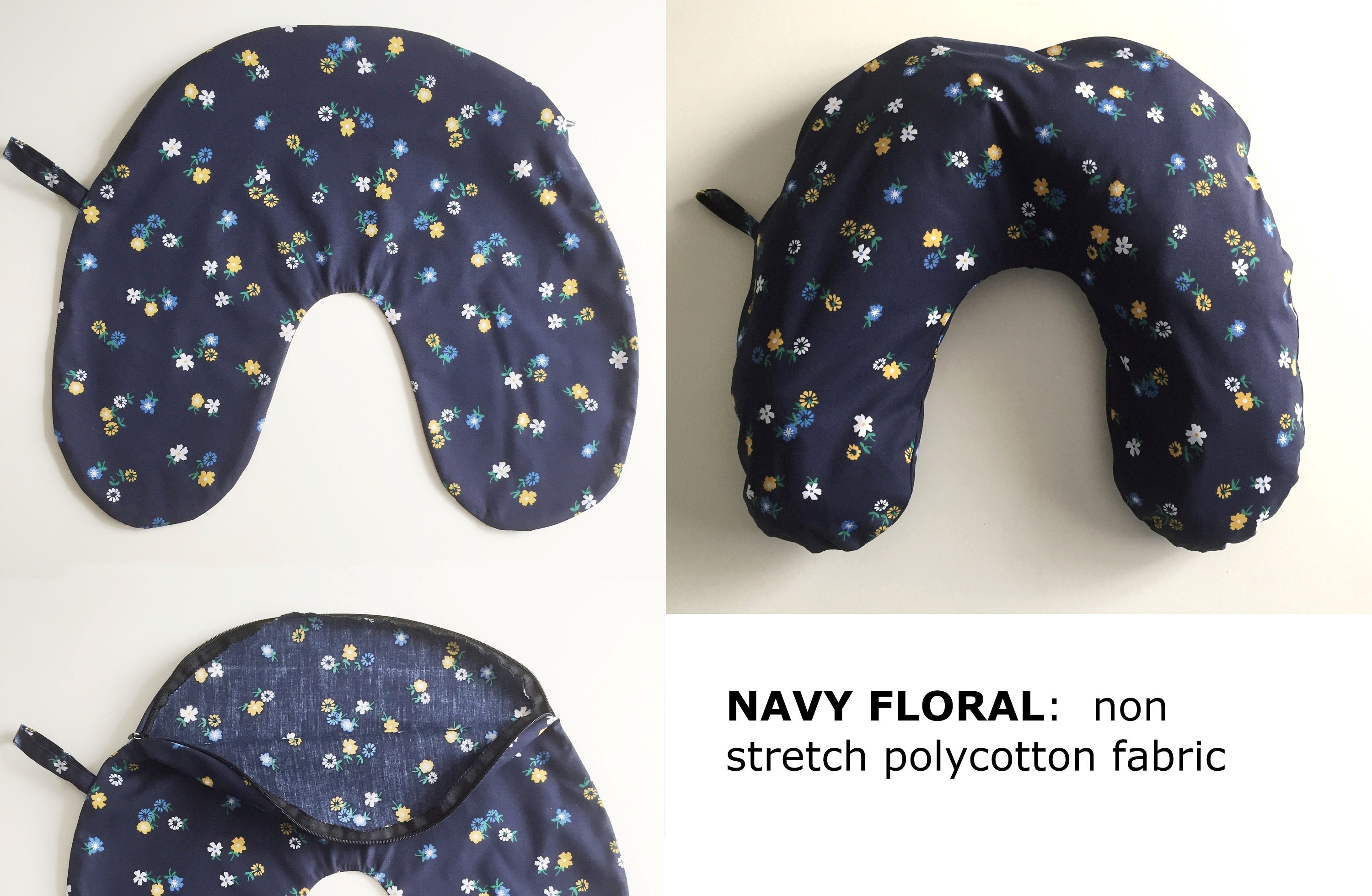 Empty Travel Neck Pillow Pillowcase Black Stuffable for Etsy Australia