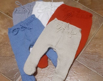Hand knitted leggins 0-3 months. Limited stock, view details.