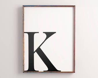 Letter K Decor Etsy