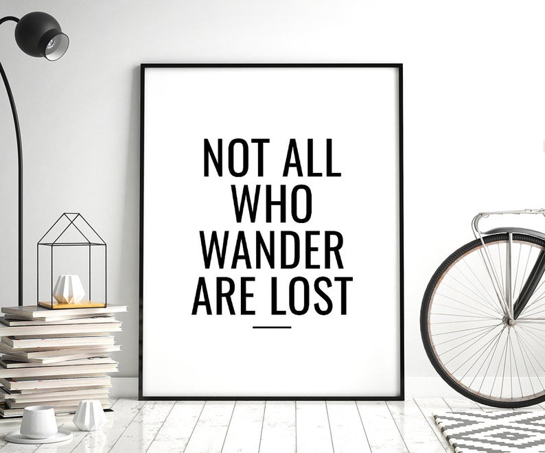 Not All Who Wander Are Lost Printable Art Poster Travel | Etsy