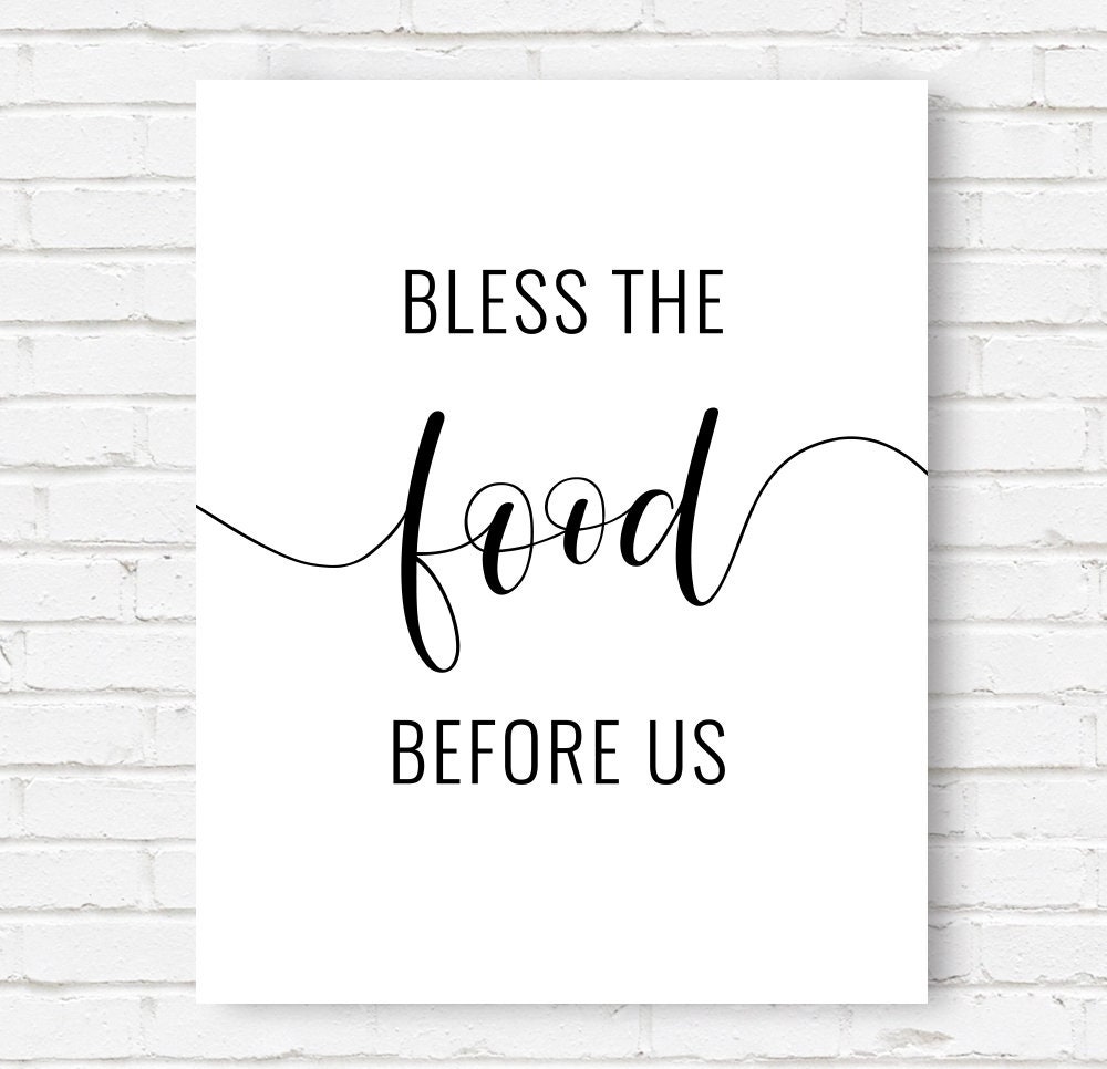 Bless The Food Before Us Printable Art Set of 3 Wall Art Etsy