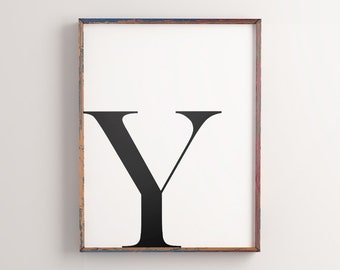 y letter printable etsy