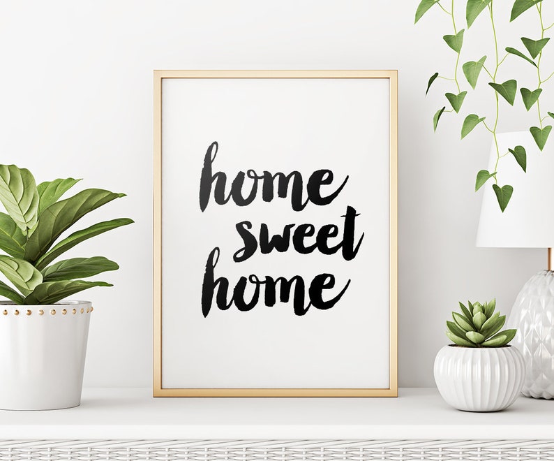 Wall Decor Home Sweet Home Printable Art Poster Printable Etsy