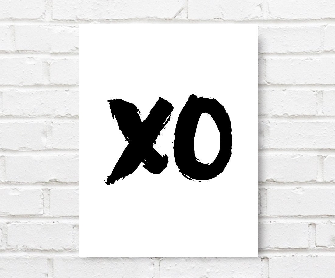XO Printable Art Poster XO Wall Art Inspirational Art Etsy