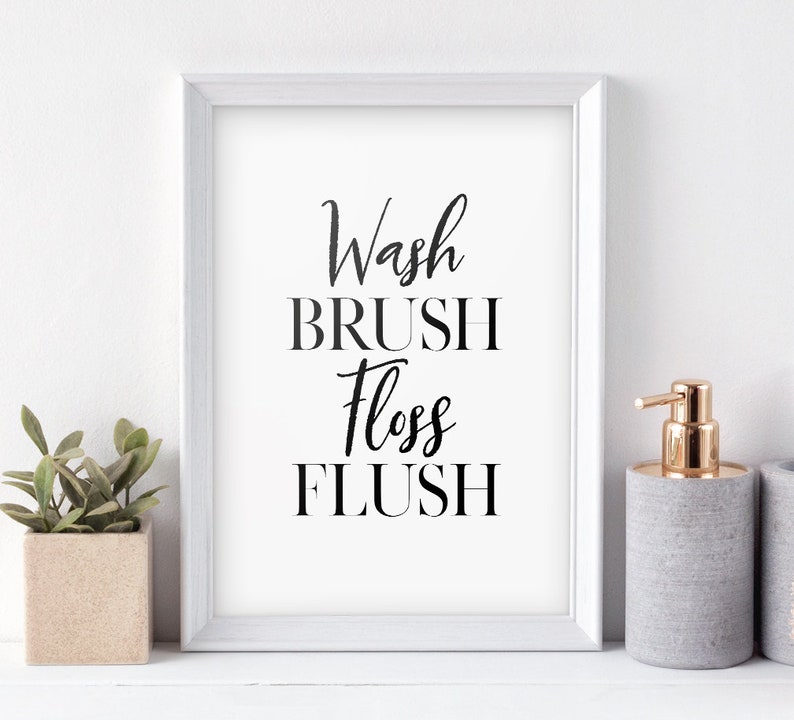 Clean Brush Floss Flush Printable Rest room Decor, Typography Artwork, Scandinavian Decor, Washroom Quotation *Instantaneous Obtain, Invest in 2 Purchase 1 No cost* photo relating to Wash Brush Floss Flush Free Printable titled Clean Brush Floss Flush Printable Toilet Decor, Typography Artwork, Scandinavian Decor, Washroom Estimate *Fast Obtain, Purchase 2 Buy 1 No cost*