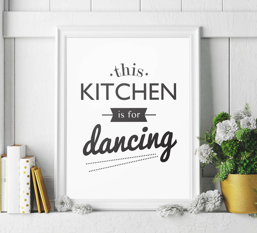 This Kitchen is for Dancing Printable Art Kitchen Decor Etsy