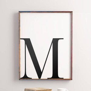 Printable Art Letter M Alphabet Letter Word Art Etsy