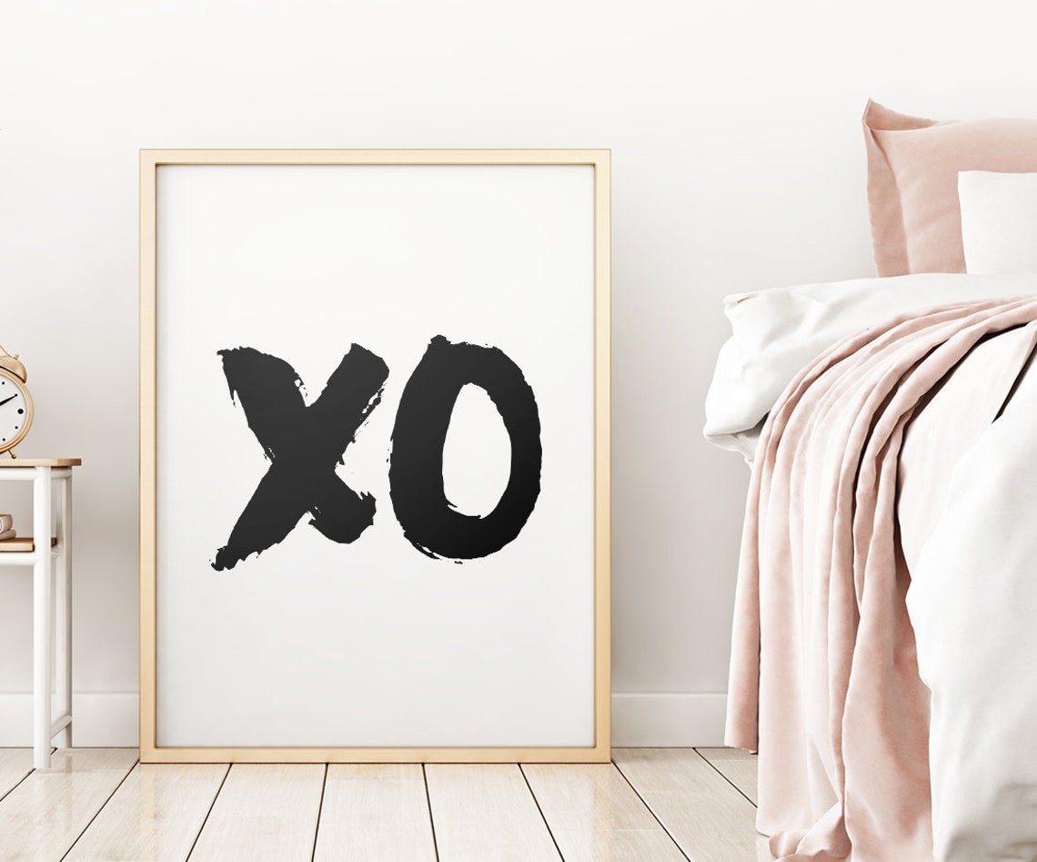 XO Printable Art Poster XO Wall Art Inspirational Art Etsy