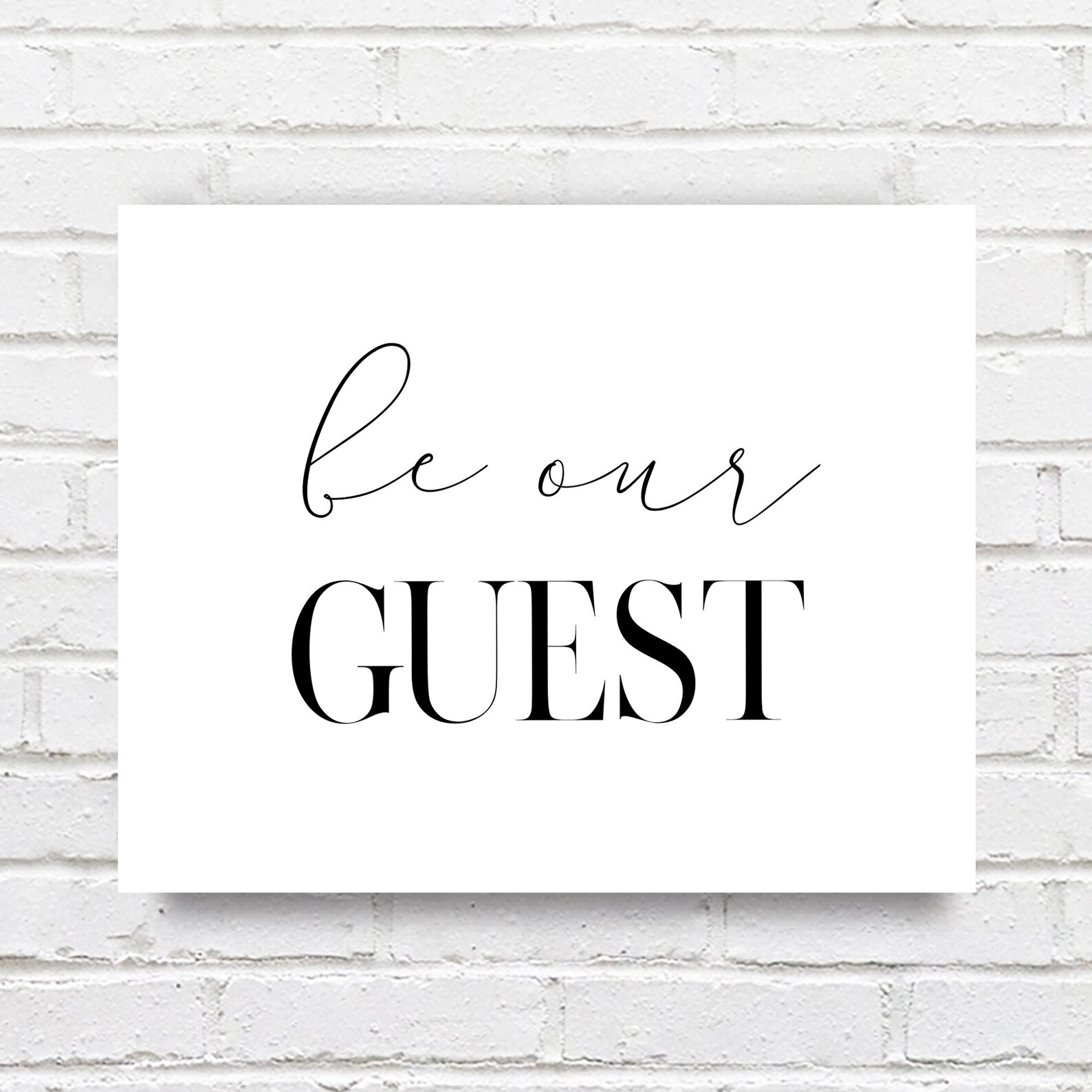 Be Our Guest Printable Art Guest Room Decor Be Our Guest | Etsy