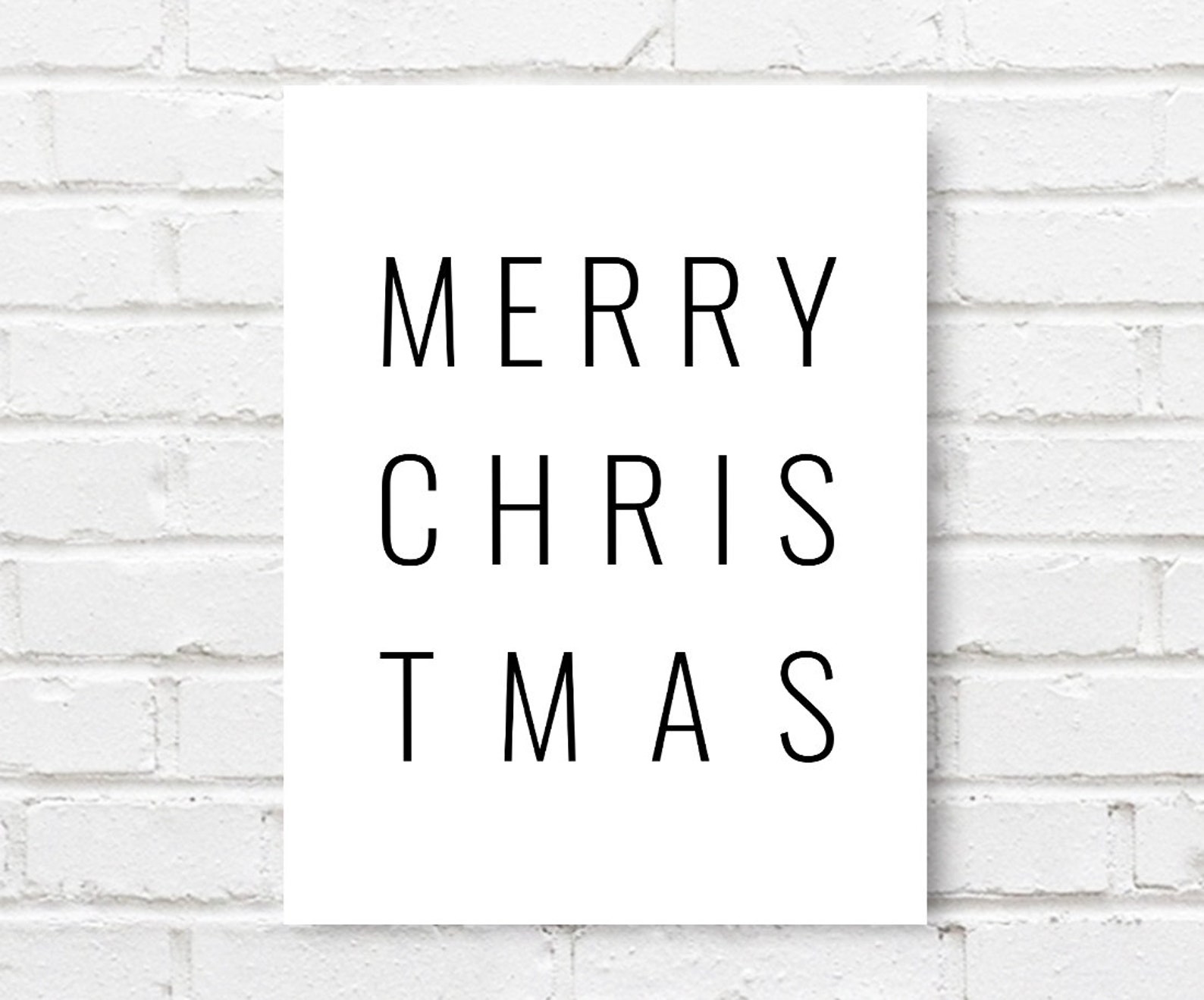 Merry Christmas Printable Art Christmas Saying Holiday | Etsy