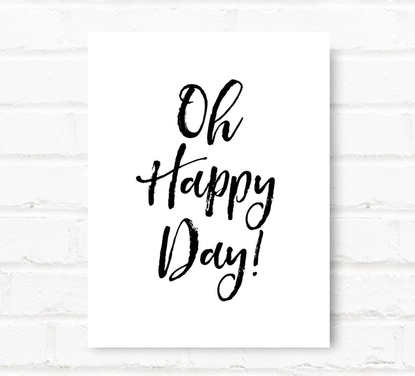 Oh Happy Day Printable Art Nursery Decor Children Wall Art | Etsy