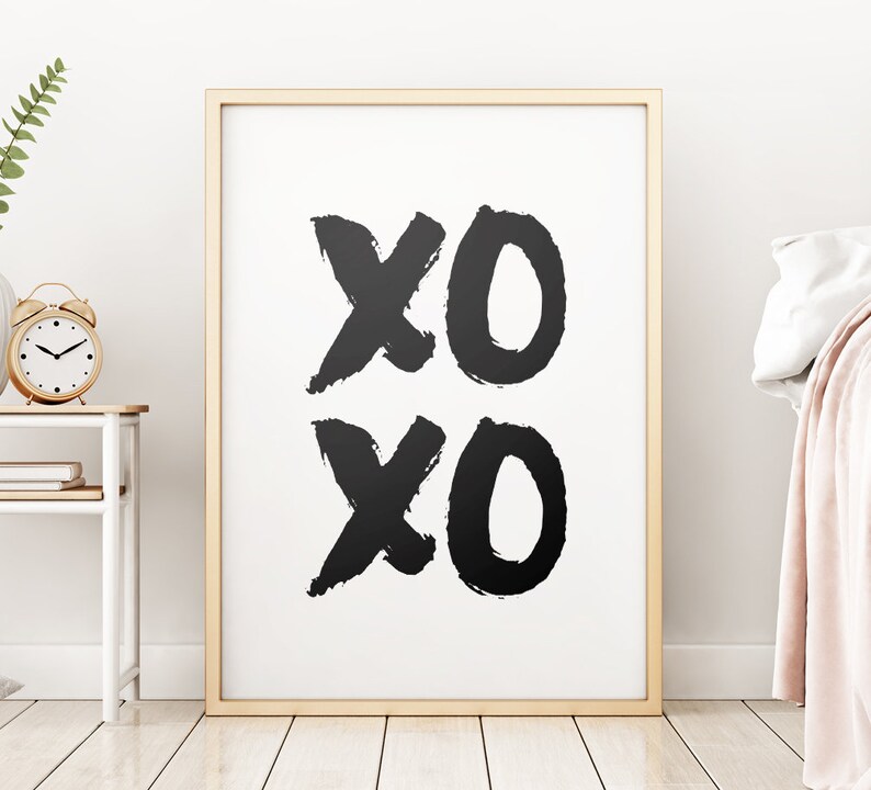 Printable Poster Xoxo Wall Decor Inspirational Art Bedroom Etsy