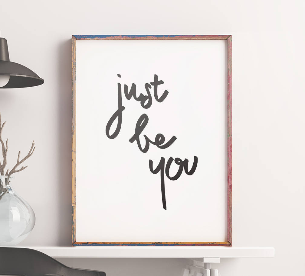 Wall Art Just Be You Printable Poster Inspirational Print Etsy