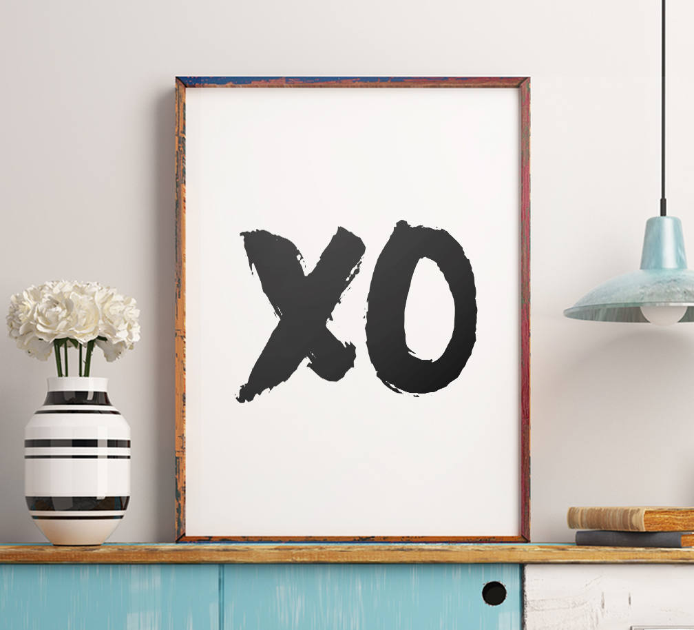 Xo printable art poster xo wall art inspirational art bedroom wall decor girls room art home printable decor instant download