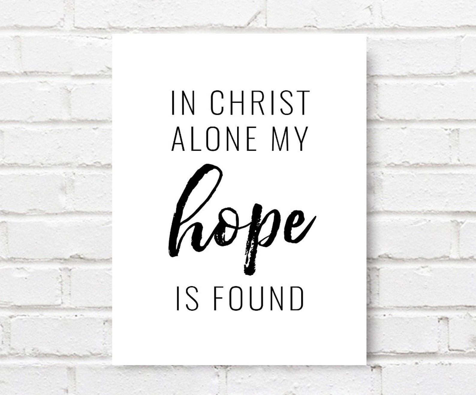 In Christ Alone Printable Art In Christ Alone Sign Bible | Etsy