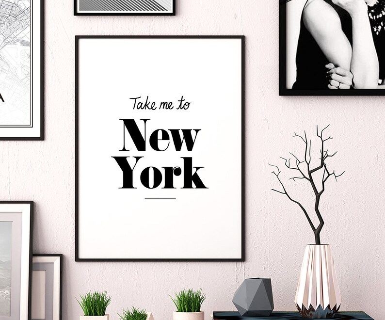 Home Decor Take me to New York Printable Poster Travel Etsy