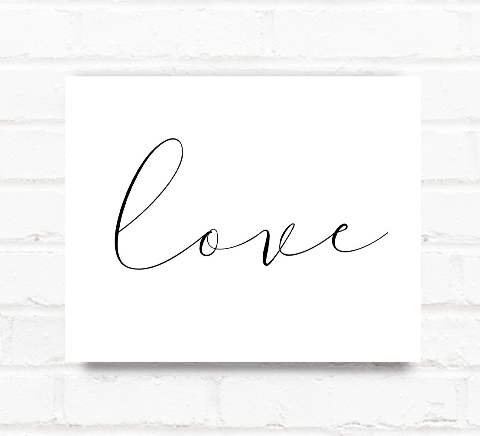Love Printable Art Typography Poster Home Decor Love Sign | Etsy