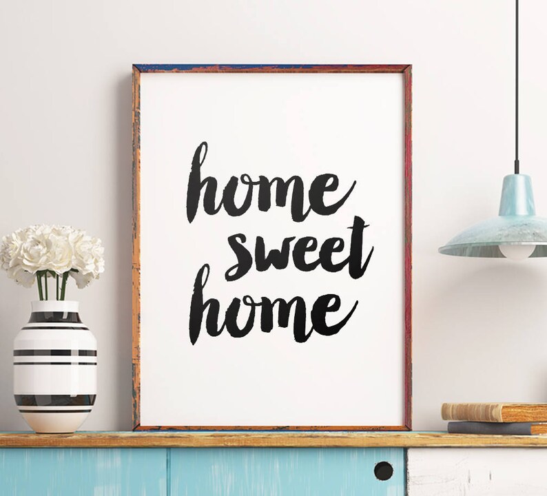 Wall Decor Home Sweet Home Printable Art Poster Printable Etsy