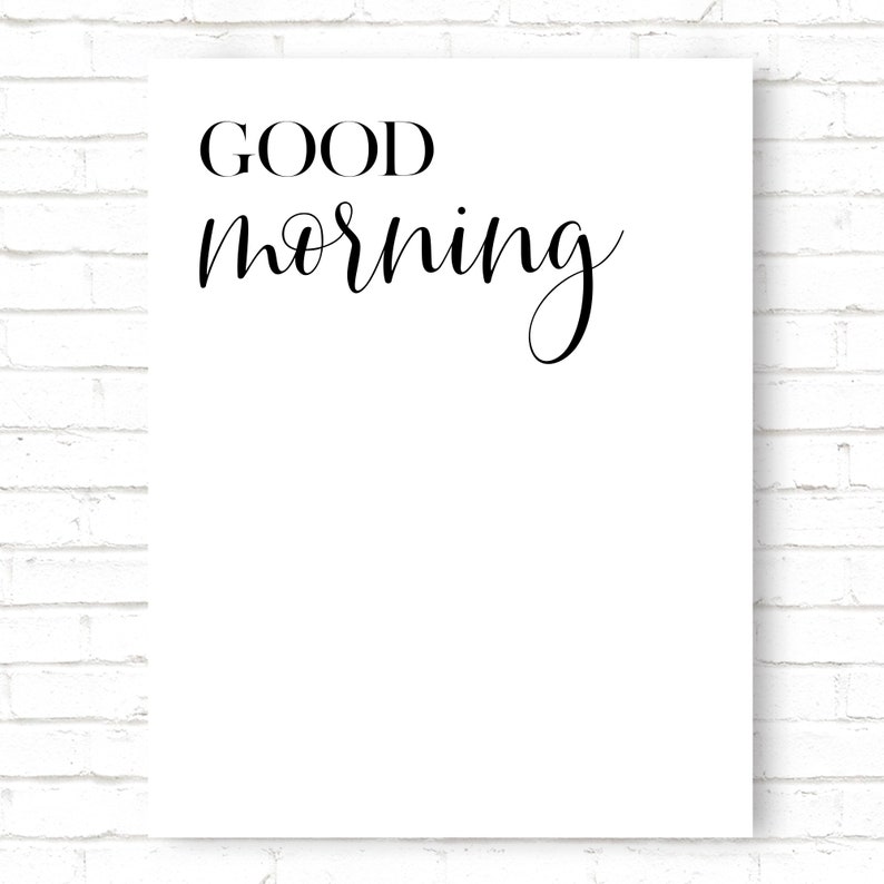 Bedroom Art Good Morning Good Night Printable Posters Set of Etsy