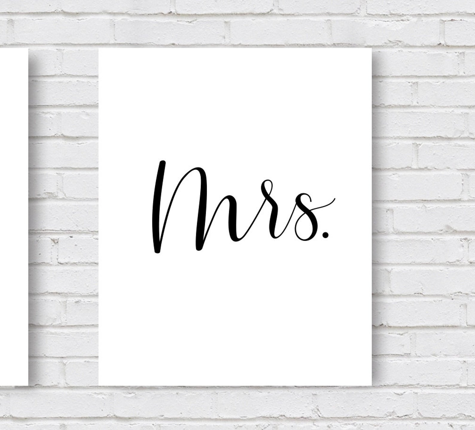 Mr Mrs Printable Art Set of 2 Couple Bedroom Decor Mr Mrs | Etsy