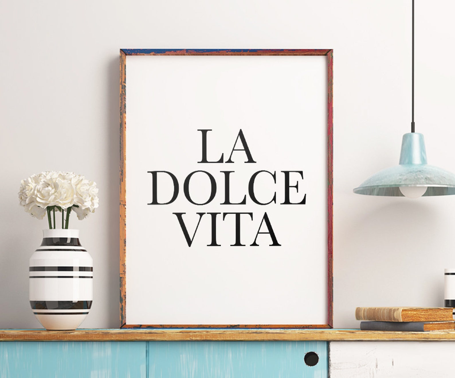 Printable Wall Art La Dolce Vita Inspirational Quote Etsy