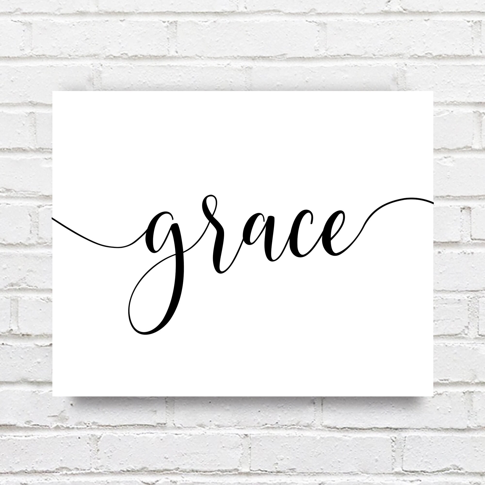 Grace Printable Art Christian Decor Bible Verse Printable | Etsy