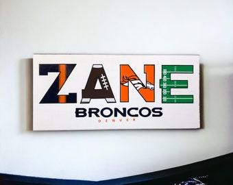 Customizable Sports Themed Name Sign - Personalize your Space with Team Colors
