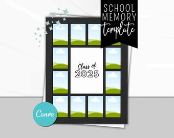 Memory Book Template | Customizable School Years Digital Download, Easy-to-Use Canva Design for Cherishing Memories