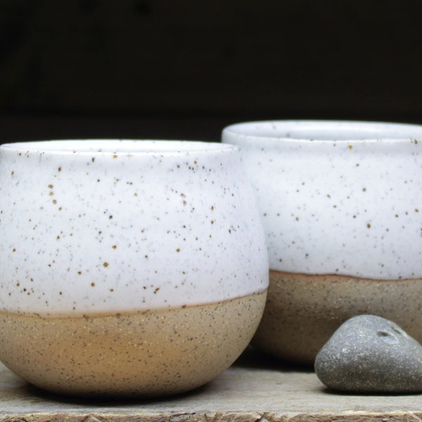 Japanese style tea cup, no handle, 4.5oz/135mL. Handmade ceramic. Perfect for teapot-brewed tea, sake, spirits. Made to order.