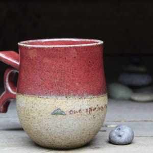 Personalized tall Swedish Viking mug, 17oz/500mL. Pottery mug, inspired by archaeology, customized just for you. Handmade to order. image 4