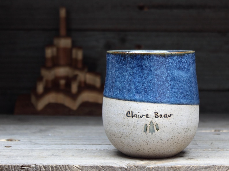 Personalized tall Swedish Viking mug, 17oz/500mL. Pottery mug, inspired by archaeology, customized just for you. Handmade to order. image 3
