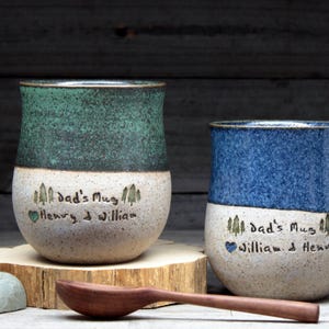Personalized tall Swedish Viking mug, 17oz/500mL. Pottery mug, inspired by archaeology, customized just for you. Handmade to order. image 7