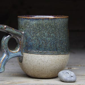 Personalized tall Swedish Viking mug, 17oz/500mL. Pottery mug, inspired by archaeology, customized just for you. Handmade to order. image 5
