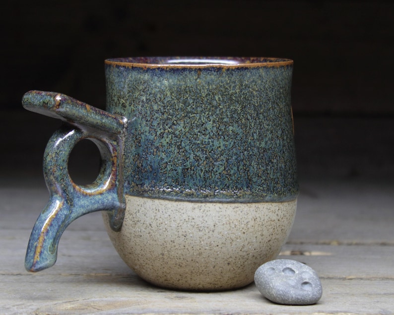 Personalized tall Swedish Viking mug, 17oz/500mL. Pottery mug, inspired by archaeology, customized just for you. Handmade to order. image 5